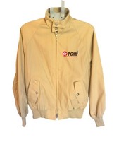 Vintage King Louis Pro Fit Tan Texaco Gas Marketing Oil Jacket Full Zip Size M