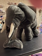 Folkmanis Full Body Elephant Moving Trunk  Mouth Plush Puppet 18" Large