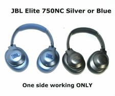 JBL Everest Elite 750NC Wireless Headphones Silver Blue For Parts / Not Working
