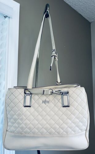 Nine West Quilted CREAM Purse Shoulder Tote