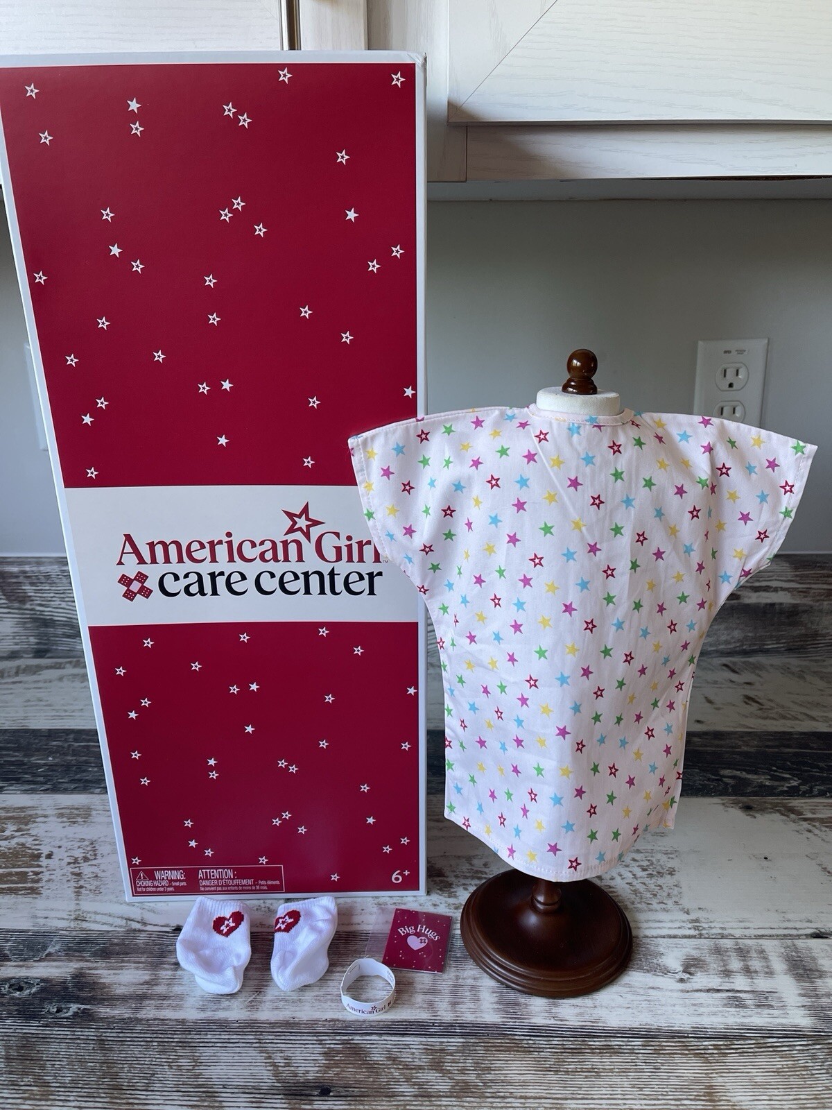 SAOLA American Girl Doll Hospital scatola VUOTA per bambola 18” con abito calze e cartoncino solo 2024