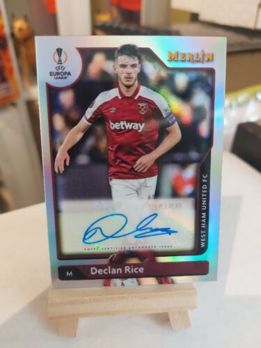 Topps 2022 Merlin Soccer Card Declan  Rice 'Auto' West ham United  - Picture 1 of 2
