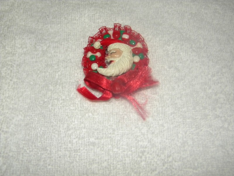 Red Santa Christmas Tree Ornament Handmade