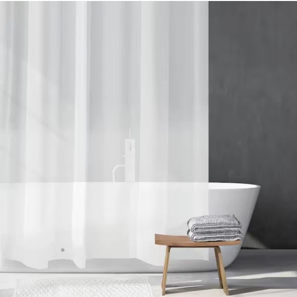 Revestimiento de cortina de ducha interDesign EVA, escarcha, 54x"78", peso pesado Foto 3 de 3