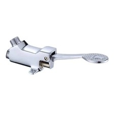 Brass Foot Pedal Faucet Floor Mount Water Valve Hands Free Basin G1/2".
