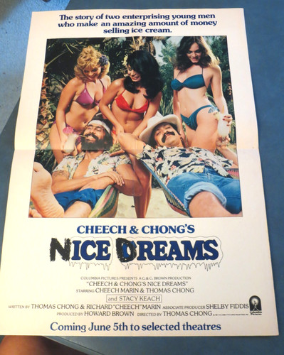 MOVIE COMB0 POSTER VINTAGE 1981 STRIPES CHEECH CHONG HEAVY METAL ADVERTISING