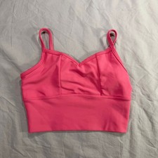 Five Dancewear Pink Sweetheart Crisscross Back Dance Crop Top Youth Large YL