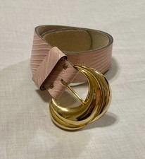 Vintage Calderon Women's Belt Pink Textured Genuine Leather Small Made In USA