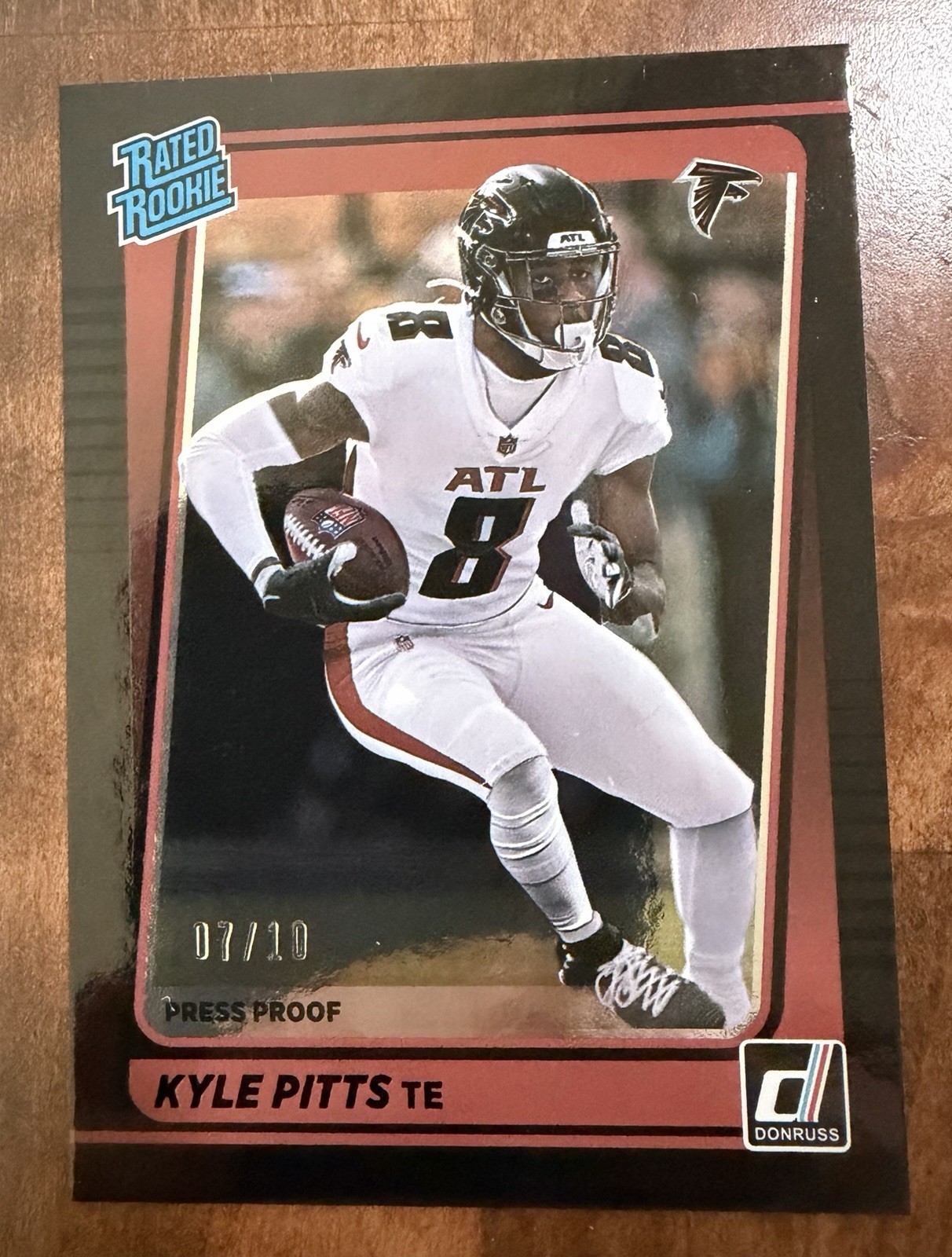 Kyle Pitts 2021 Donruss Football Rated Rookie Black Press Proof /10 #260 RC