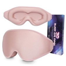 Sleep Mask 3D Eye Mask for Sleeping 100 Light 1 Count Pack of 1 Pink