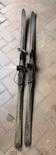 COPPIA SCI IN LEGNO cm. 207  anni '30/40  marca Lamborghini Con Attacchi