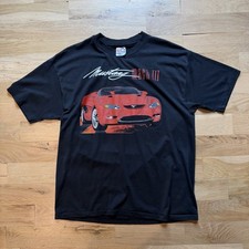 Hanes 90s Ford Mustang Mach III Made in USA Graphic Tee Black Men’s XL