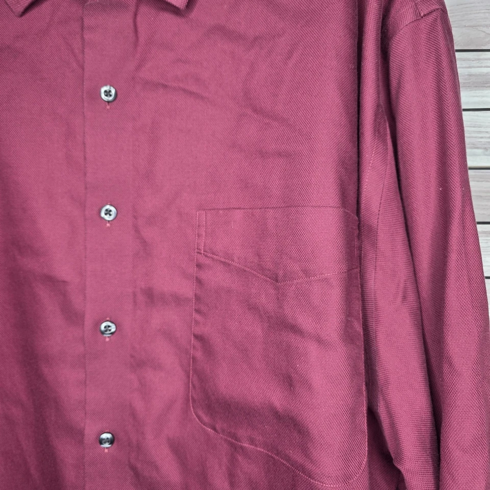 Camisa de vestir Rochester para hombre 3XL alta 20 38/39T granate algodón egipcio Foto 2 de 4