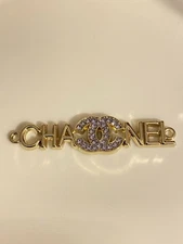 Chanel Zipper Pull Button Stamped Connector Charm