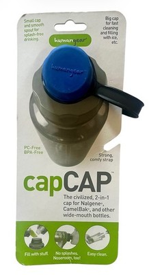 HUMANGEAR ~ CapCAP Blue ~ Wide-Mouth Openings ~ Secure Easy Open ~ BRAND NEW