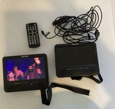 WONNIE Portable DVD/CD Player Set of 2 Lot Rechargeable Battery  With Cord & Rem