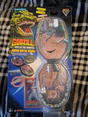 NIB 1994 Godzilla VS MechaGodzilla Micro Battle Los Angeles Playset Trendmasters