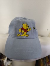 Vintage Disney Winnie The Pooh Hat Blue Golf Cap Strapback Sky Baby 90s Y2K
