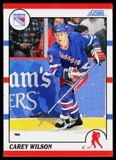 Carey Wilson, 1990-91 Score American, #254, New York Rangers,