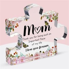 Gifts for Mom Cute Engraved Acrylic Block Puzzles Piece Adorable