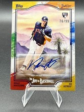 2025 Bob Ross Joy of Baseball Shay Whitcomb RC /99 Auto Paint Splatter 87H