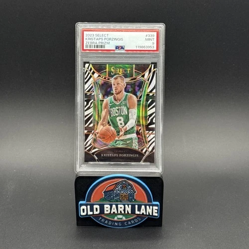 2023 Panini Select #339 Kristaps Porzingis Zebra Prizm PSA 9
