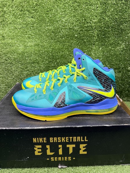Talla 10.5 - Nike LeBron 10 P.S. Elite Sport Turquoise 5
