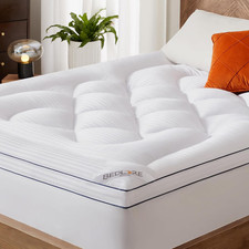 California King Mattress Topper - Thick Cooling Pad for Back Pain Relief