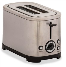 Rocket low wattage polished stainless steel toaster (2 slice)