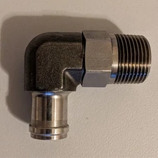 Earl's Performance Stainless Steel 3/4 MNPT to 3/4 Hose Barb Swivel Fitting