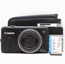 Canon Digital Camera PowerShot SX260 HS 12.1MP Compact Black Tested Full Kit