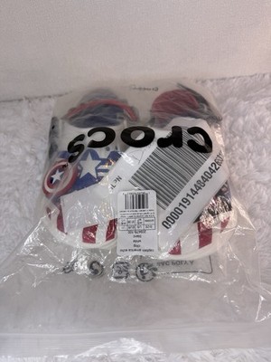 Captain America Falcon Marvel Disney Crocs M5/W7  Brand New With Defects $50