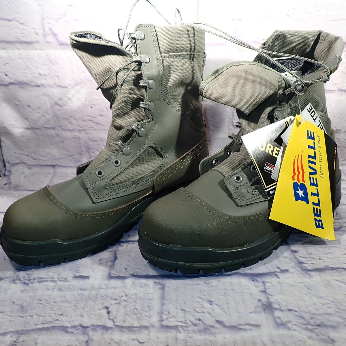 Belleville Boots Mens Size 9R Gray Gore-Tex Steel Toe Combat  display picture 1