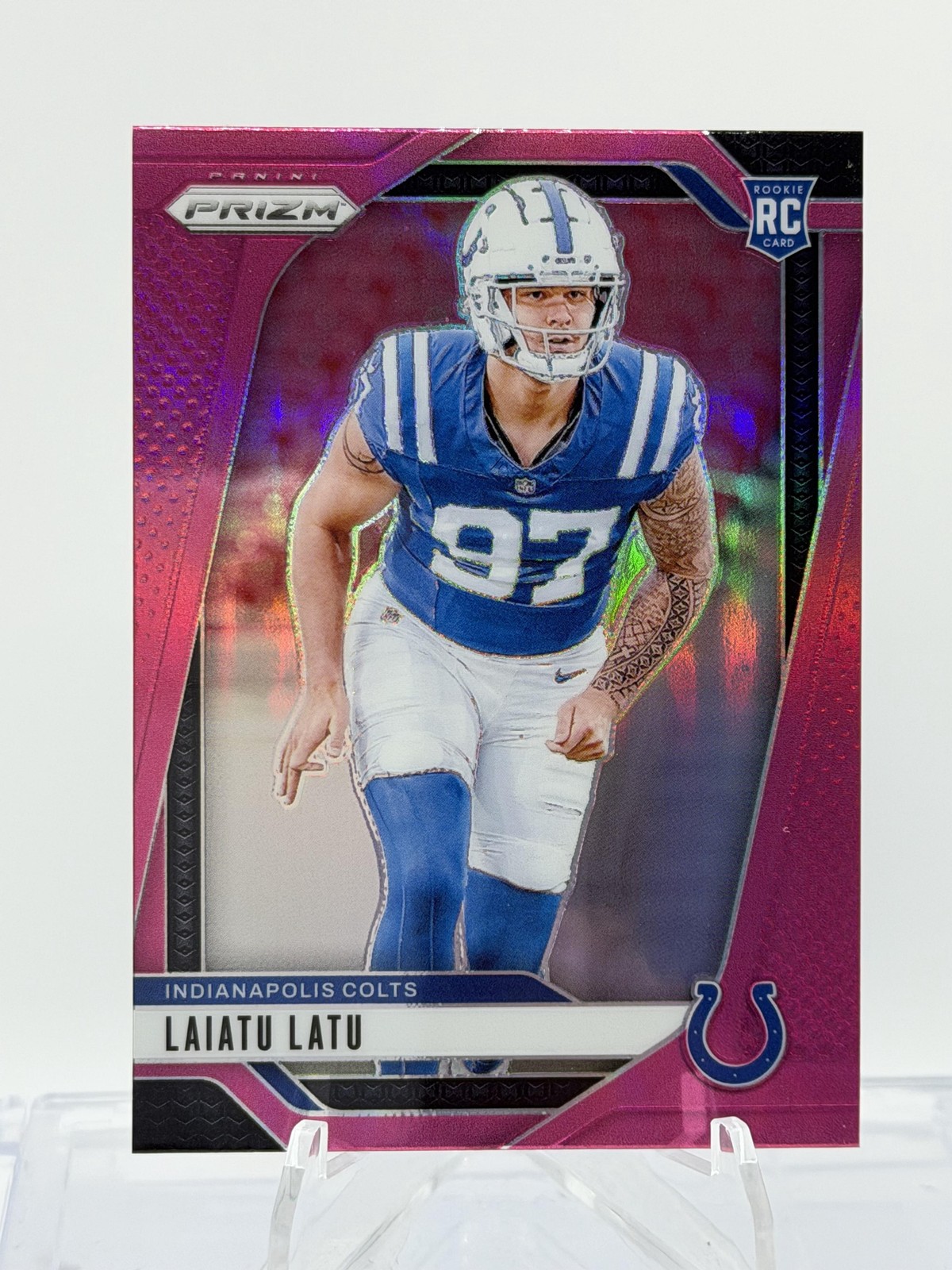 Laiatu Latu 2024 Panini Prizm Pink #366 RC Indianapolis Colts