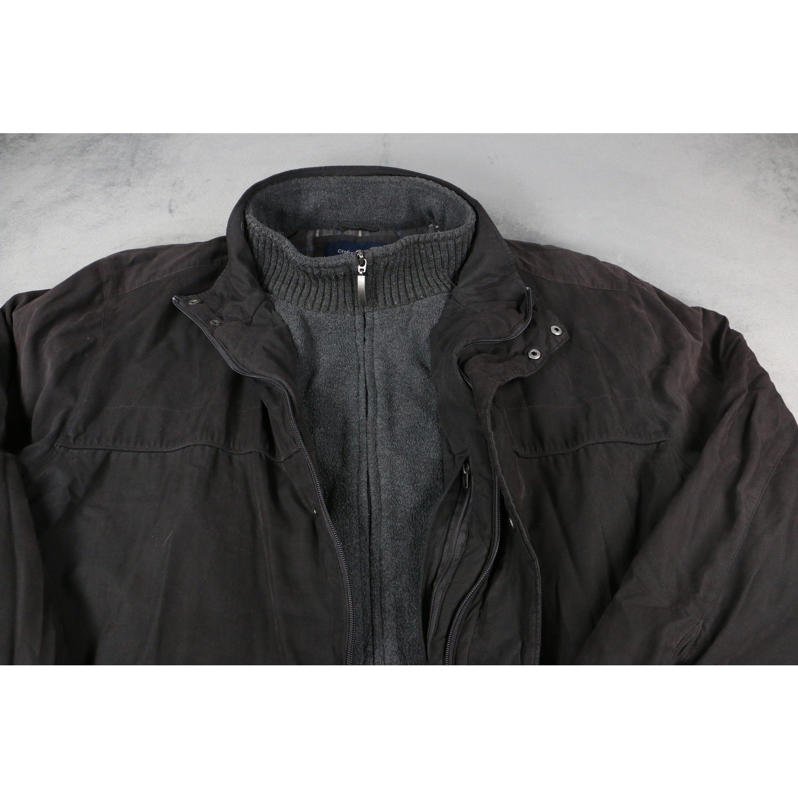 Croft & Barrow Jacket Mens XXL Black Full Zip Winter Coat Lined Heavyweight image 6