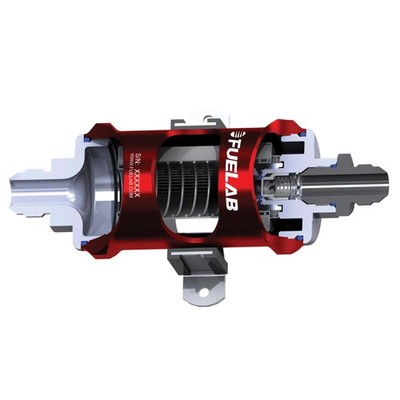 Fuelab In Line Compact Kraftstofffilter -6 JIC / 6AN 40 Mikron schwarz - 81811-1