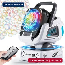 Upgraded Bubble Machine Outdoor Toys for Kids Wedding Party Auto Rotation,Ty