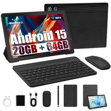 2025 Tablet 10.1" Android 15 Tablet 20 64GB Quad Core 1280 800 HD IPS WIFI