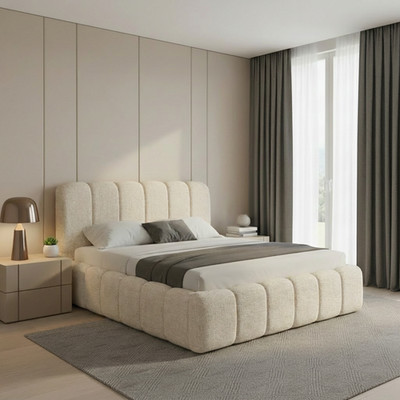 Neu Plüsch Samt Panel Bettrahmen gepolstert Ottomane Gaslift Aufbewahrung Doppelbett 5 Fuß