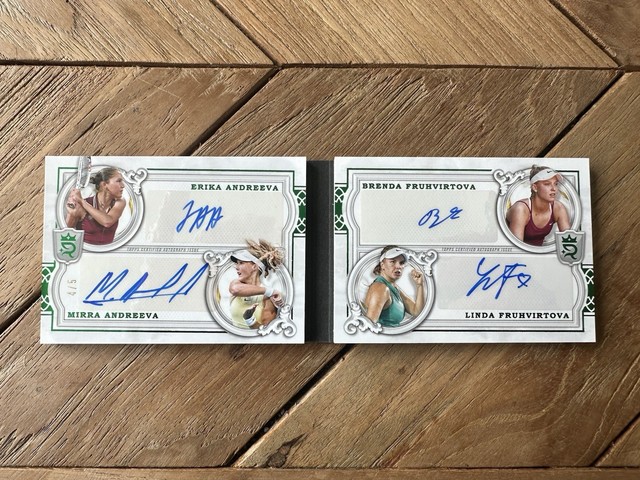 Topps Royalty Tennis Mirra & Erika Andreeva / Brenda & Linda Fruhvirtova Auto /5