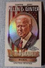 2021 Topps Allen & Ginter Chrome Mini World Leaders Joe Biden #MWL-2