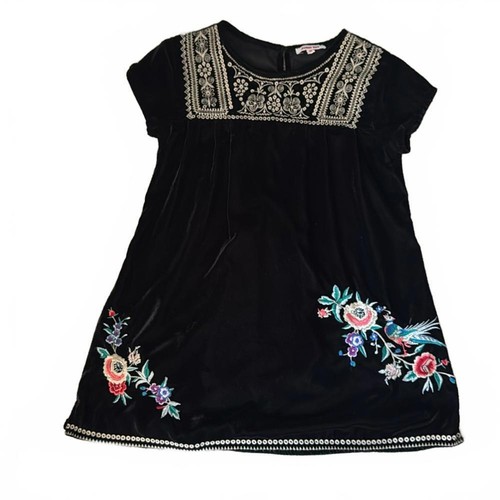 Elegant Johnny Was Black Embroidered Dress - Size M - Picture 2 of 3