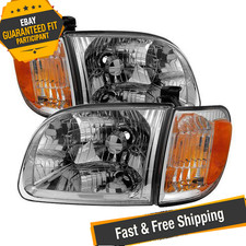 Spyder 9033315 Xtune Chrome Oem Styie Headlights Corner Lights