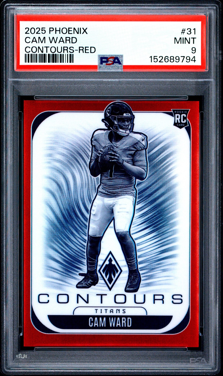 2025 PANINI PHOENIX CONTOURS RED #31 CAM WARD 166/249 PSA 9