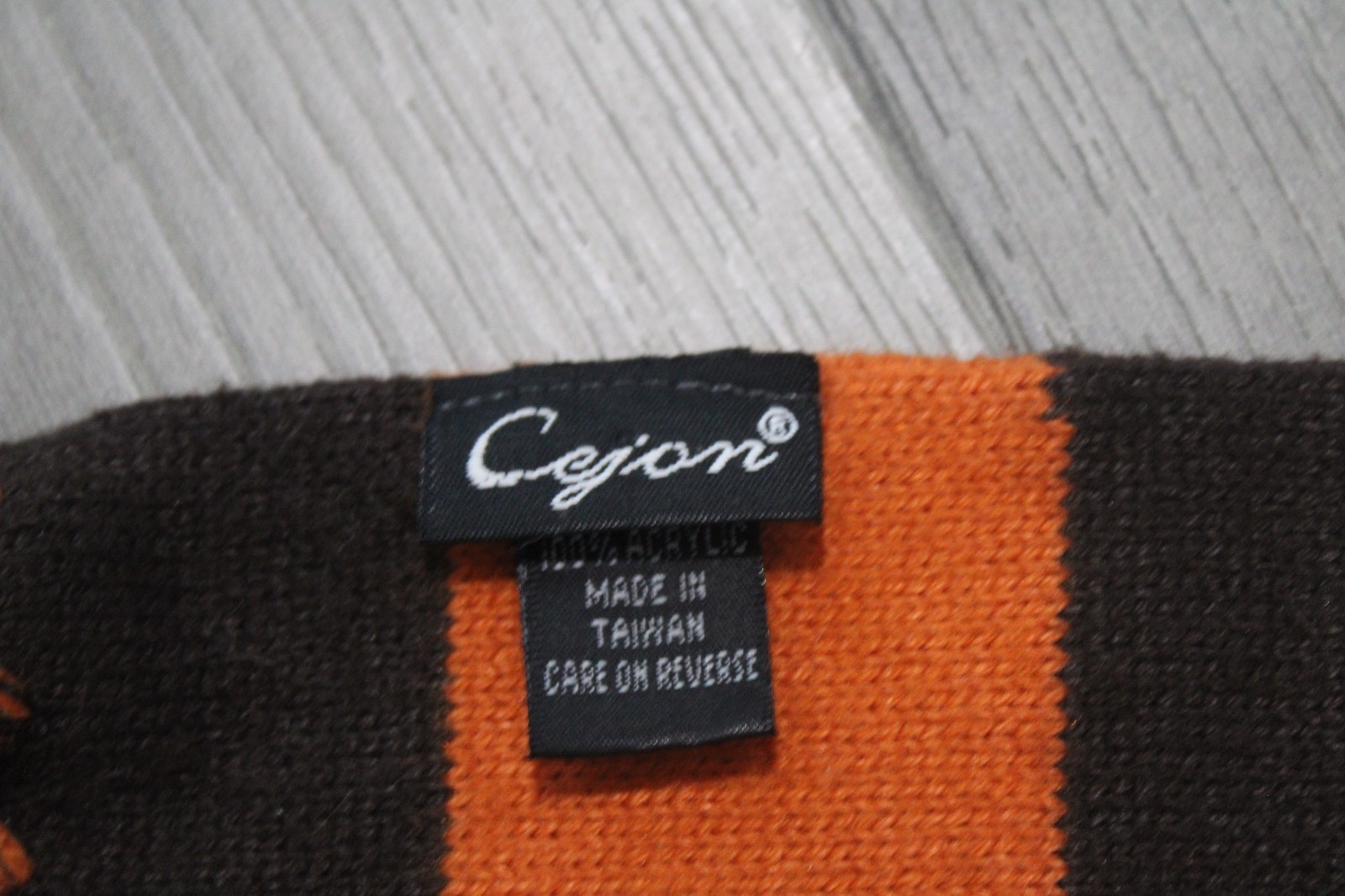 Cejon Rectangle Winter Warm Scarf Orange Brown St… - image 2