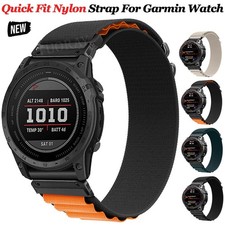 Quick Fit Nylon Watch Band Strap For Garmin Fenix 8 E 7 7X 6 6X Pro 3 5 5X Plus