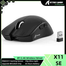 ATTACK SHARK X11SE Wireless Gaming Mouse, 2.4G/BT/Wired, PixArt PAW3311 Sensor
