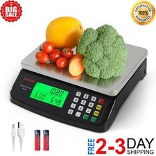 Large Kitchen Scale Black 40KG/88LB Commercial Food Scales Digital Weight for Co