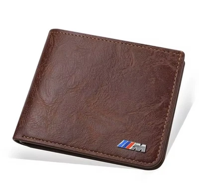 Portefeuille Homme Cuir Porte Carte Porte Monnaie Cadeau pour BMW X3 X5 M3 M5 E46 E90 - Photo 1/3