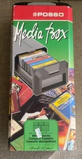 POSSO The Media Box Cassette Tape Storage Hard Box Drawer Made in France NOS